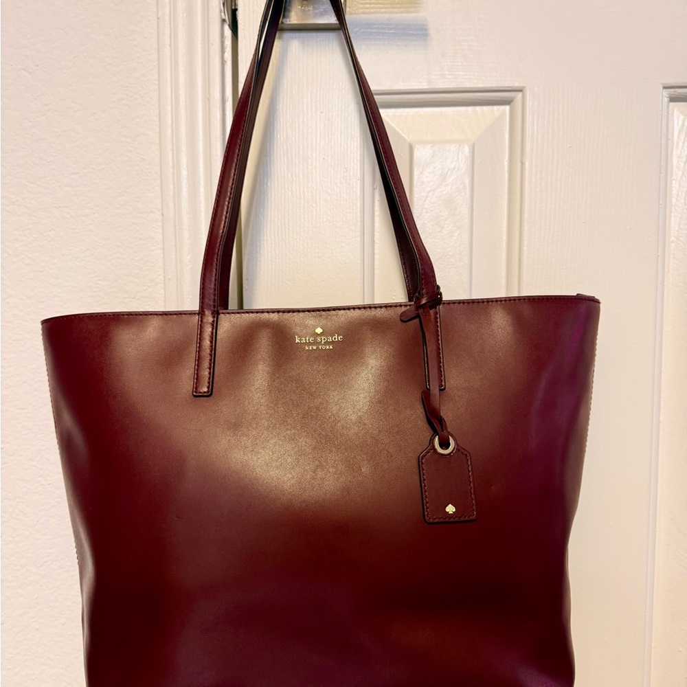 Kate Spade Burgundy Leather Tote
